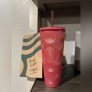 Starbucks, coral mermaid scale, Venti, Tumbler
